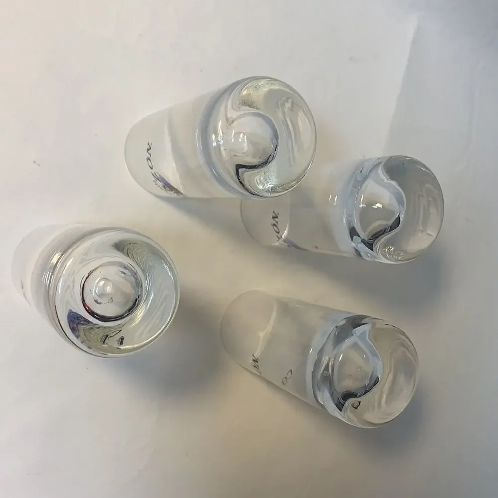 Tequila Corazon Shot Glasses 2 Oz Each Blue Red Writing 4 Included 4 1/4 In Tall